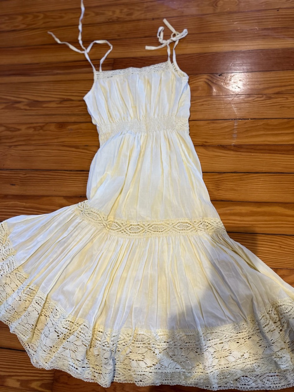 RAGA Cream Lace-Trim Midi Dress - Picture 3 of 4